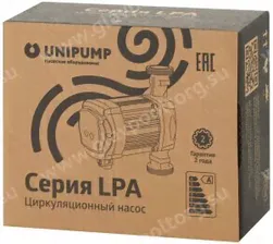 Циркуляционный насос 2,6 м3/ч Unipump LPA 25-40 22 Вт 220 В
